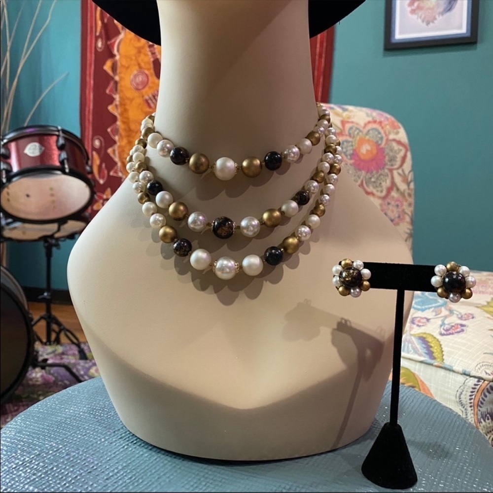 Vintage 1950s Japan Faux Pearl Set